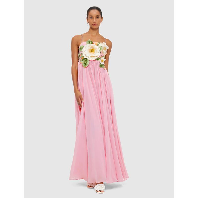 LEO LIN Agnes Appliqué Floral Maxi Dress image number 3